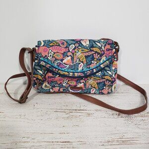 Sakroots  Paisley Floral Bird Canvas Purse  ( can be worn Crossbody )